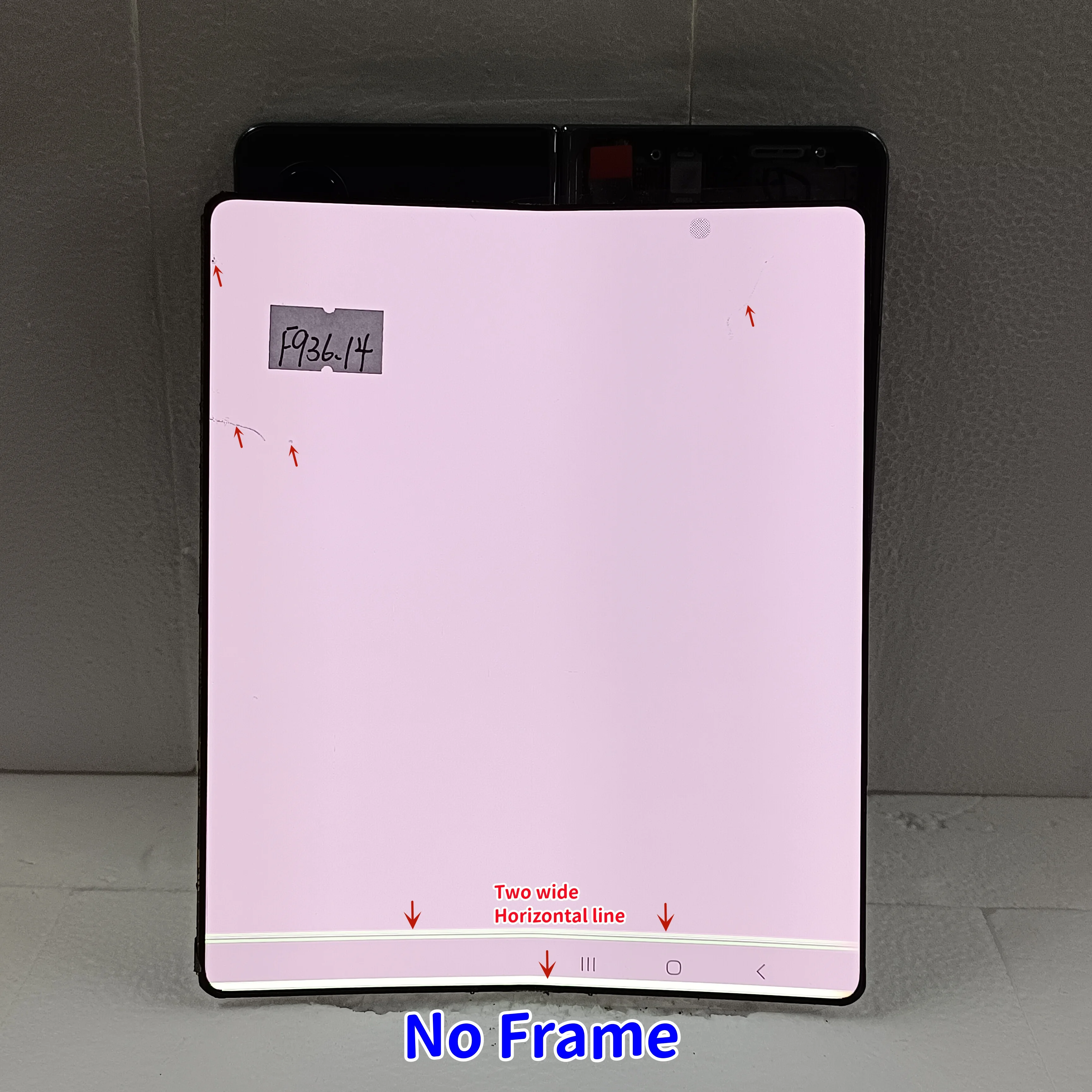 100% Work For Samsung Z Fold 4  Internal screen FOR Z Fold4 F936 F936U F936B/DS F9360 Display Touch Screen Digitizer With line