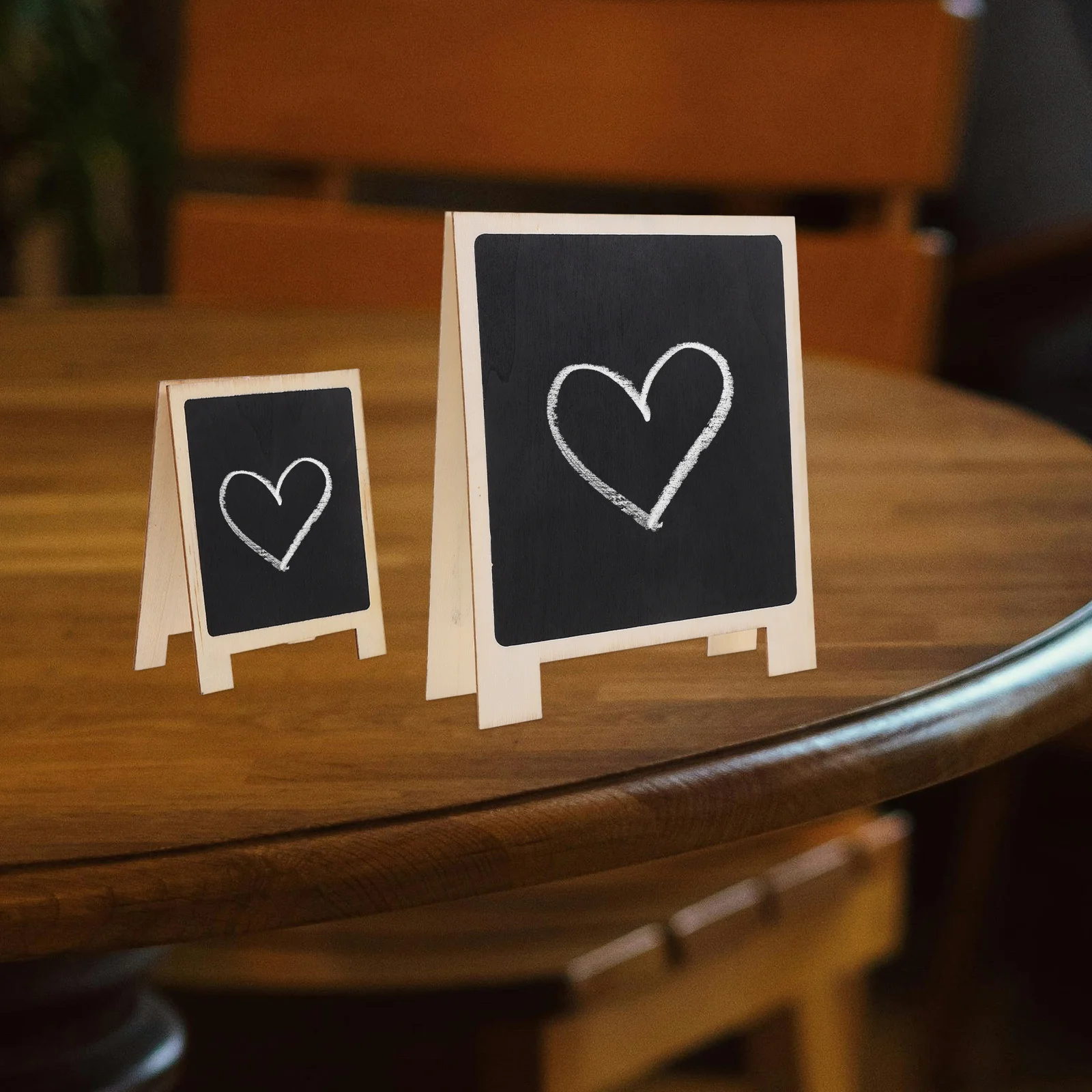 

3pcs Mini Chalkboard Sign Desktop Message Board For Restaurant Wedding Party Wood Chalkboards Small Writing Pad Table Decor