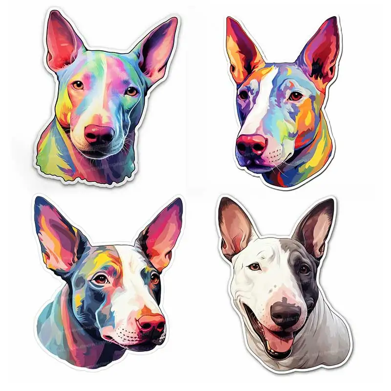 

Bull Terrier Pet Dog Wall Sticker Bathroom Toilet Decor Living Room Cabinet Refrigerator Home Decoration Decals Stickers M1176