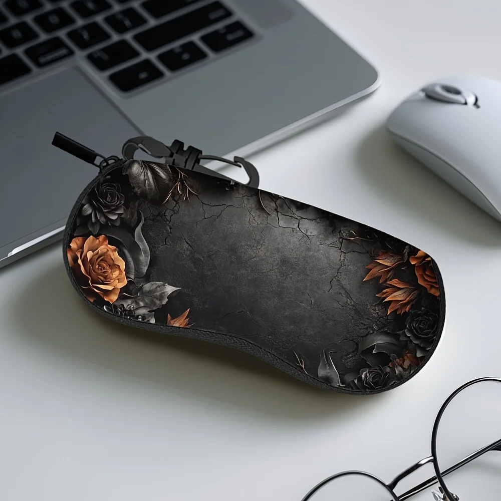 1pc, Stylish Skull Print Portable Glasses Case, Lightweight and Stylish, Perfect for Storing and Reading Glasses