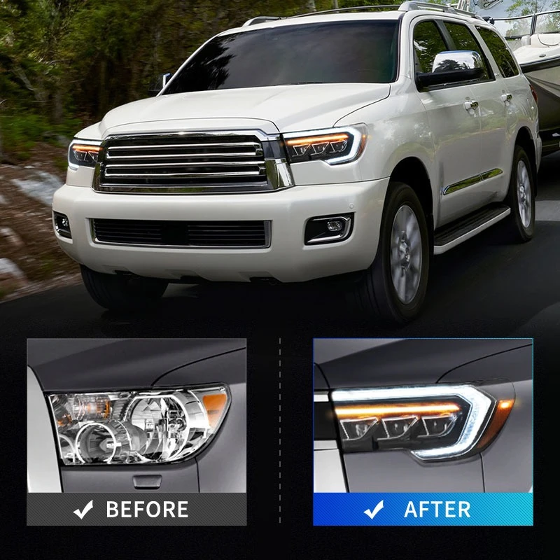 

Car Lamp Assembly for Tundra 2007-2013/ for Sequoia 2008-2018 Full LED Headlight With Start-up Animation DRL
