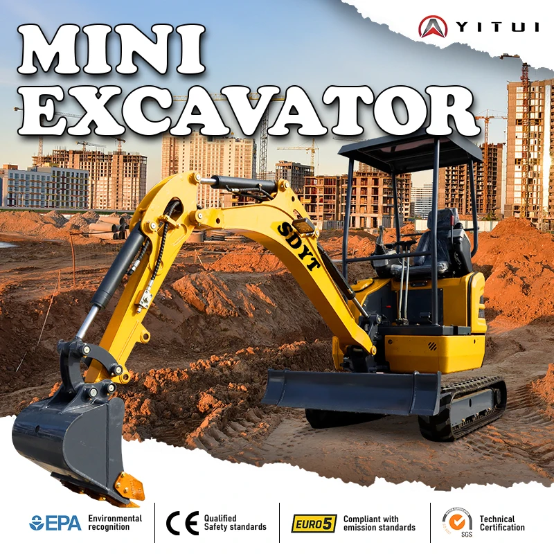 

Factory Direct Small Excavator 1 Ton Agricultural Epa Euro5 Engine Customized 1.2 Tons Small Excavator