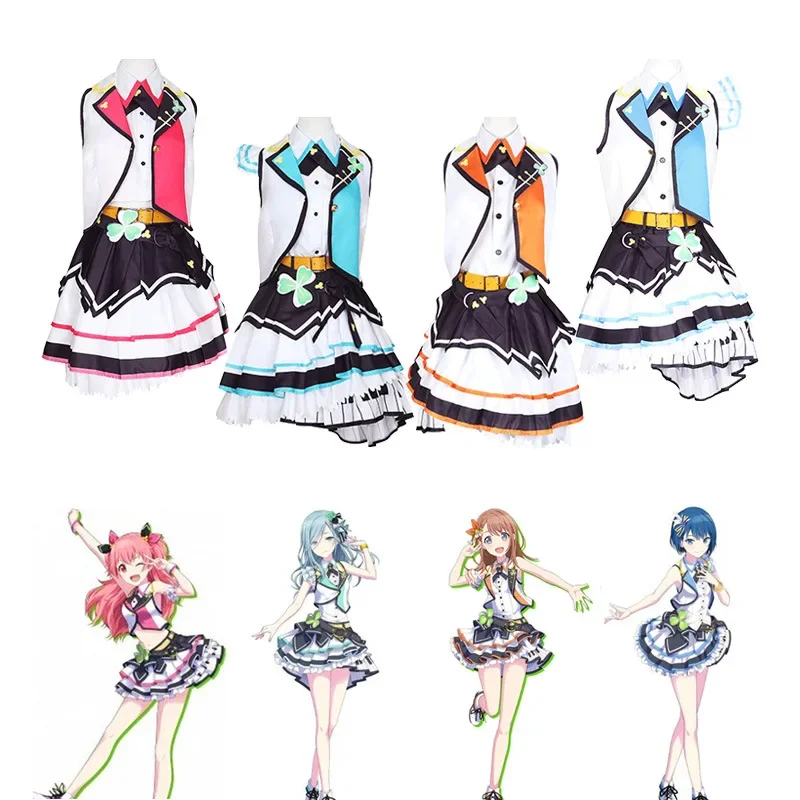 

MORE MORE JUMP Hanasato Minori Kiritani Haruka Momoi Airi Hinomori Shizuku Anime Cute Cosplay Costumes for Women Girls Party