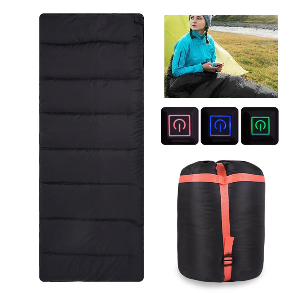 20 Degree Cold Weather Sleeping Bag Ultralight USB/Type-C Rechargeable Electric Heating Sleeping Bag Blanket Heated Sleeping Bag