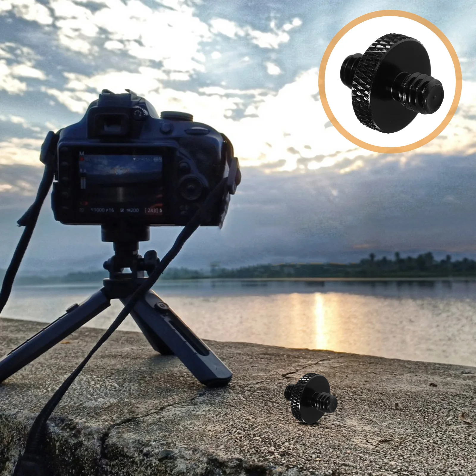 

10pcs Camera Screw Adapter: 1/4 Male to 1/4 Male Tripod Screw Adapter for Camera Mount Tripod Microphone Stand Light Stand
