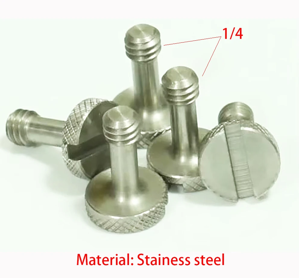 5pcs longer 1/4" unc camera screw for quick release plate and tripod ( pack of 5), 1/4-20 screws for camera tripod