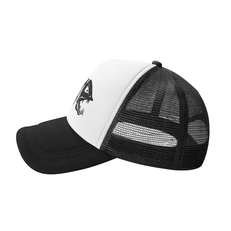 Bone Fish Graphic Print Mesh Baseball Cap Unisex Snapback Hat Summer Outdoor Breathable Casual Sun Visor Hats Trucker Hat