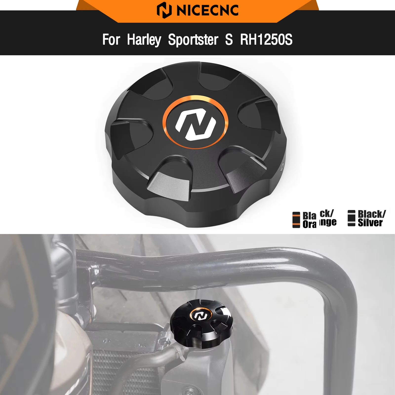For Harley Sportster S RH1250S 2021-2024 Radiator Cap Water Tank Cover  Pan America 1250 RA1250 Nightster RH975 RH975S 2023-2024