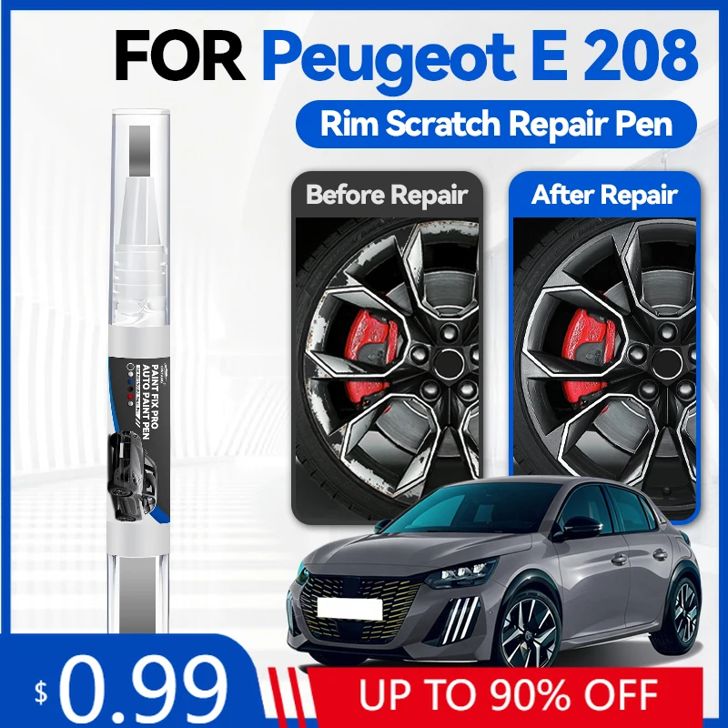

Карандаш для подкраски колесных дисков PEUGEOT E-208, набор для быстрого и простого ремонта царапин на колесах, краска для дисков