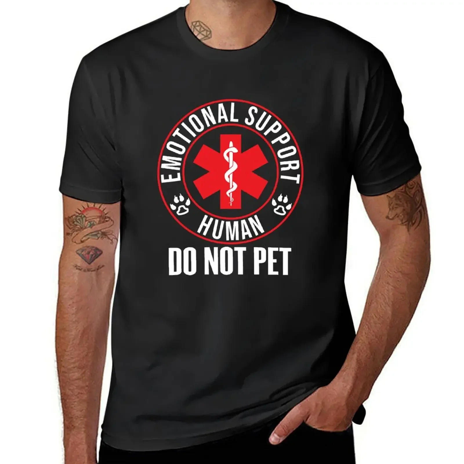 

Emotional Support Human Do Not Pet - Service Dog Love Humor T-Shirt vintage anime shirt oversized t shirt T-shirt men