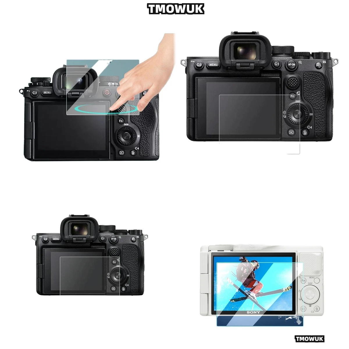 

For FX3 FX30 ZV1 ZV1-E10 A9 A9II 9H Hardness Tempered Glass Screen Protector Scratch-Resistant LCD Film