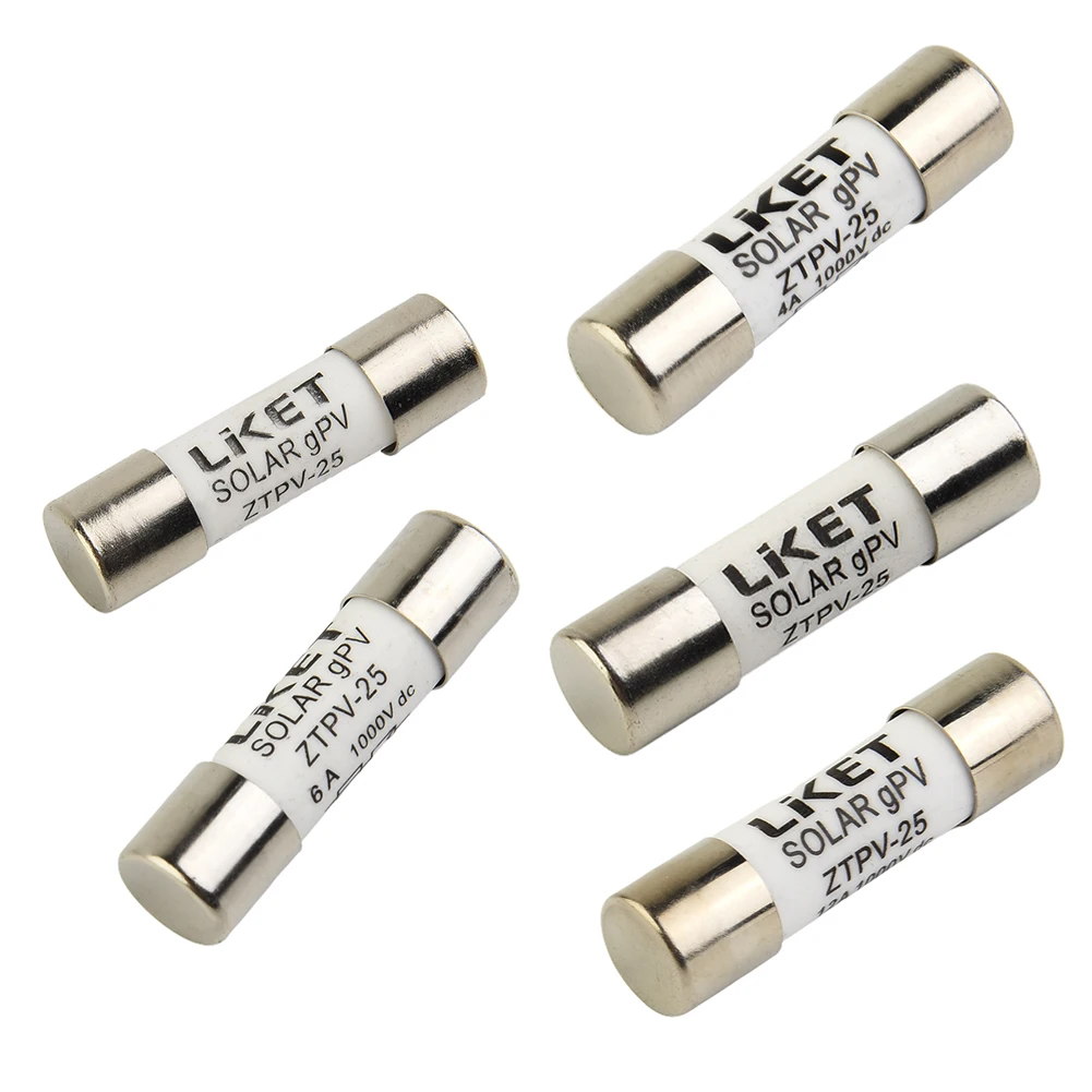 태양광 발전 DC 퓨즈, 전원 시스템용 DC PV 태양광 퓨즈, 1038 DC1000V, 멜트 1A, 2A, 3A, 4A, 5A, 6A, 8A, 10A, 12A, 15A, 16A, 20A