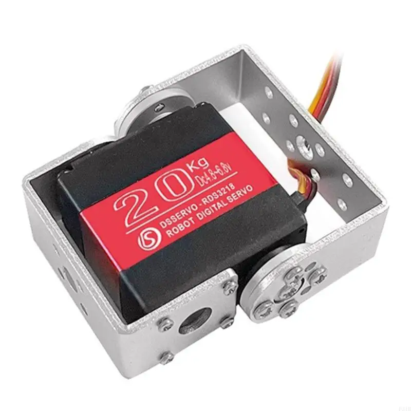 Nhiệm vụ nặng 180 độ đôi bánh răng kim loại servo Động cơ mô -men xoắn 20kg Bộ truyền động công nghiệp cho các ứng dụng robot