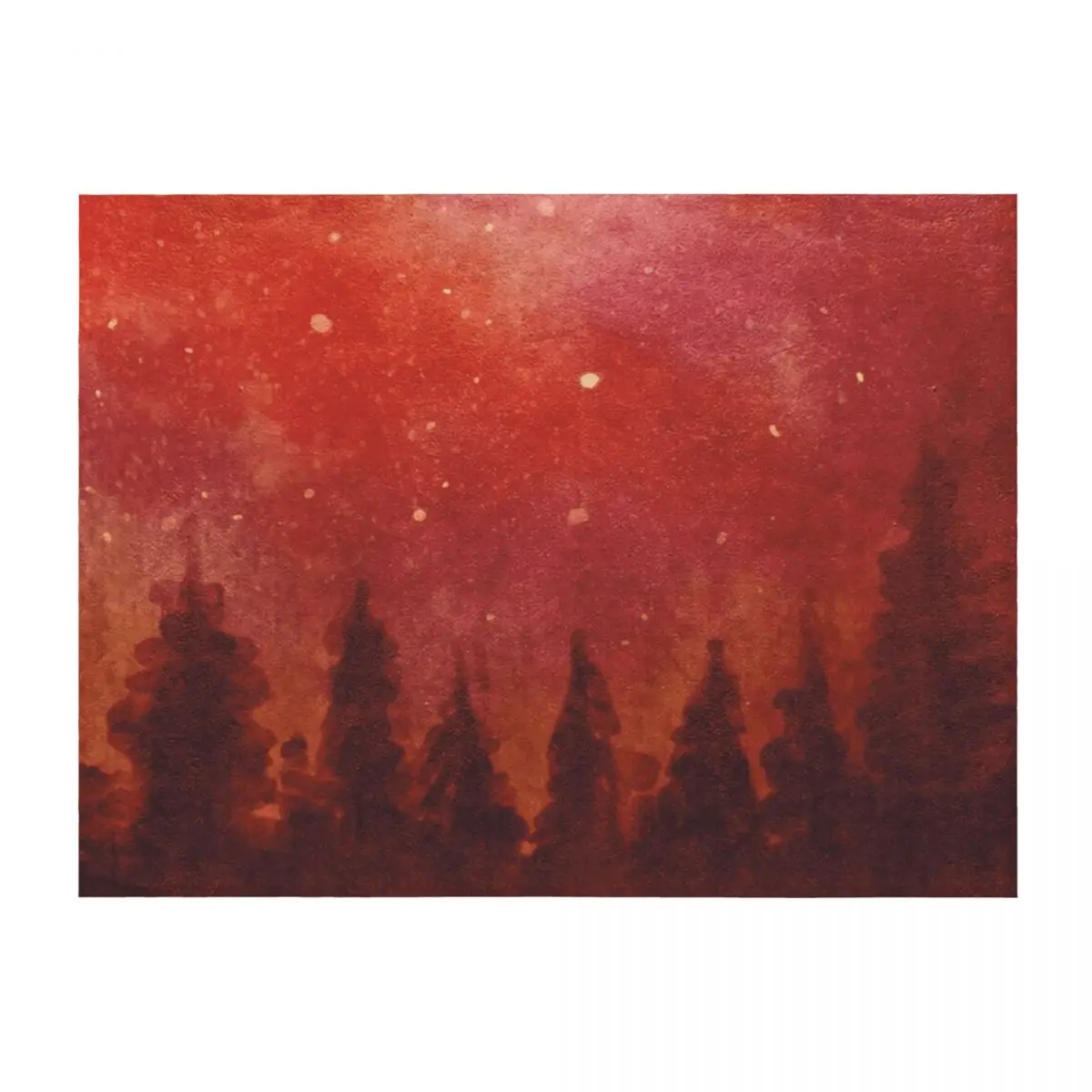 

Red forest night Throw Blanket Blankets Sofas Of Decoration halloween warm winter Sofa Blankets