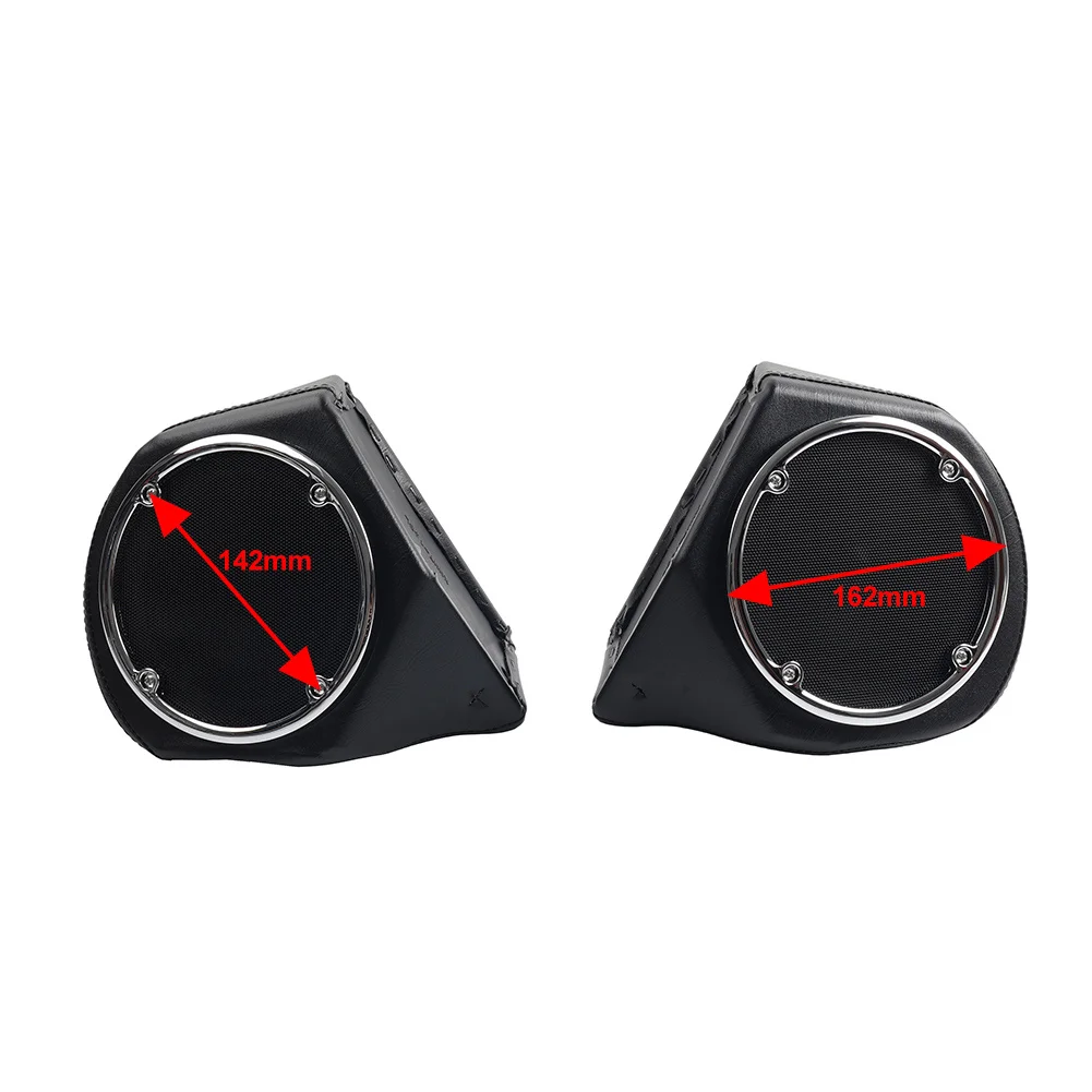 2Pcs Motorcycle Rear Trunk 5.25'' Speaker Pods Harness Kits For Harley Touring Models Road King Electra Glide FLHTC 1998 - 2013