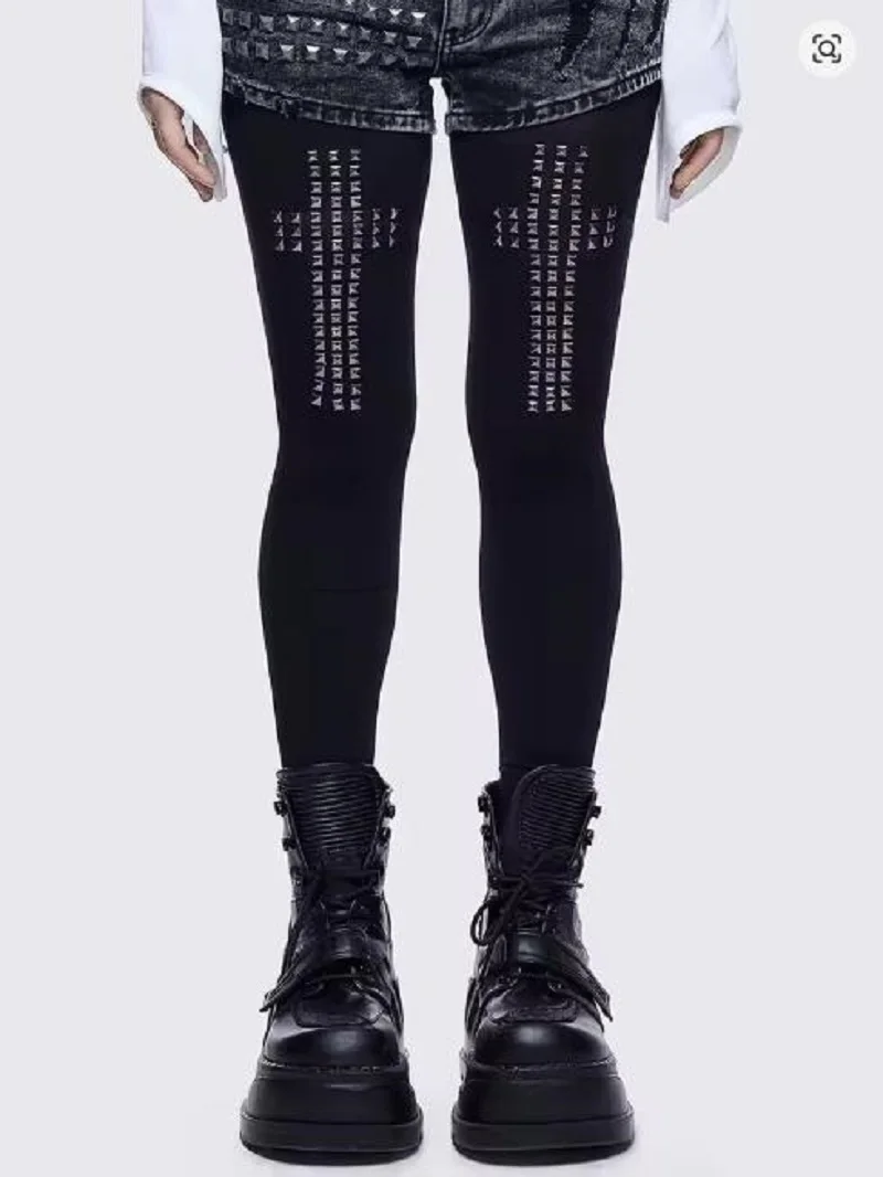 Women's 2000s Pantyhose Retro Cross Hot Brick Stocking Elastic Aesthetics Hip Hop Street Casual Role Playing Emotional Y2K Socks