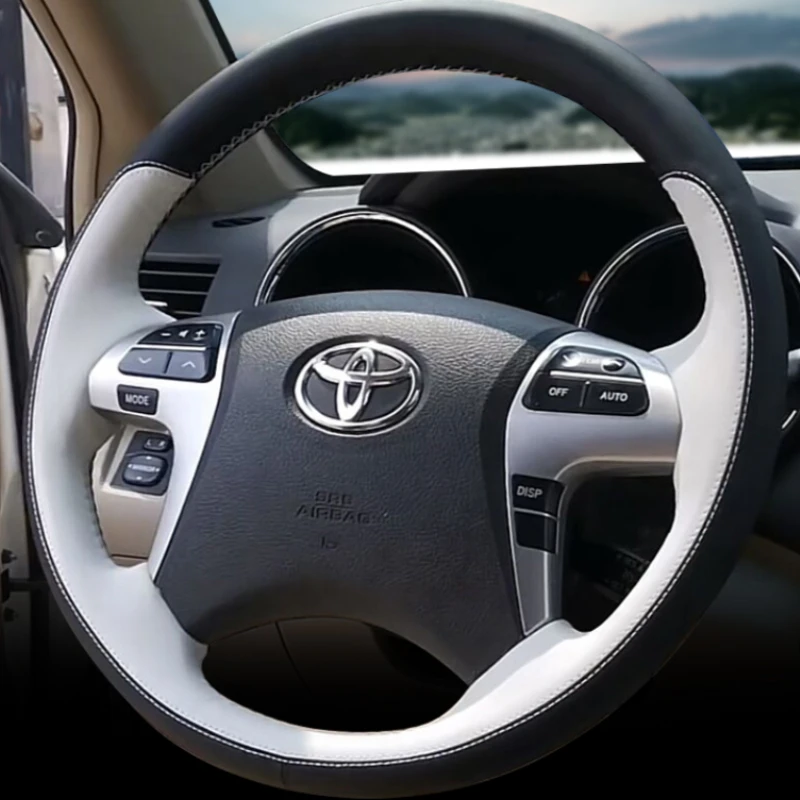 

Индивидуальный кожаный чехол на руль для TOYOTA CAMRY 6-го поколения Old Highlander 06-13