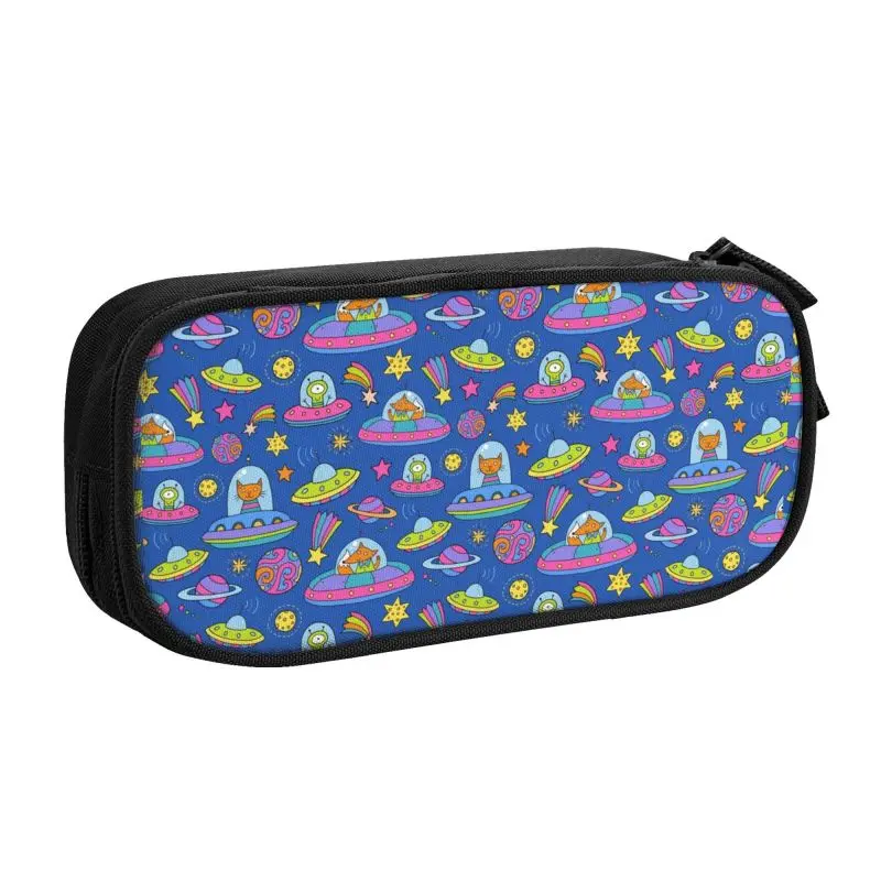 Custom To The Moon And Back Alien Pattern School Pencil Cases Boy Girl Big Capacity Pencil Bag Pouch Students Stationery