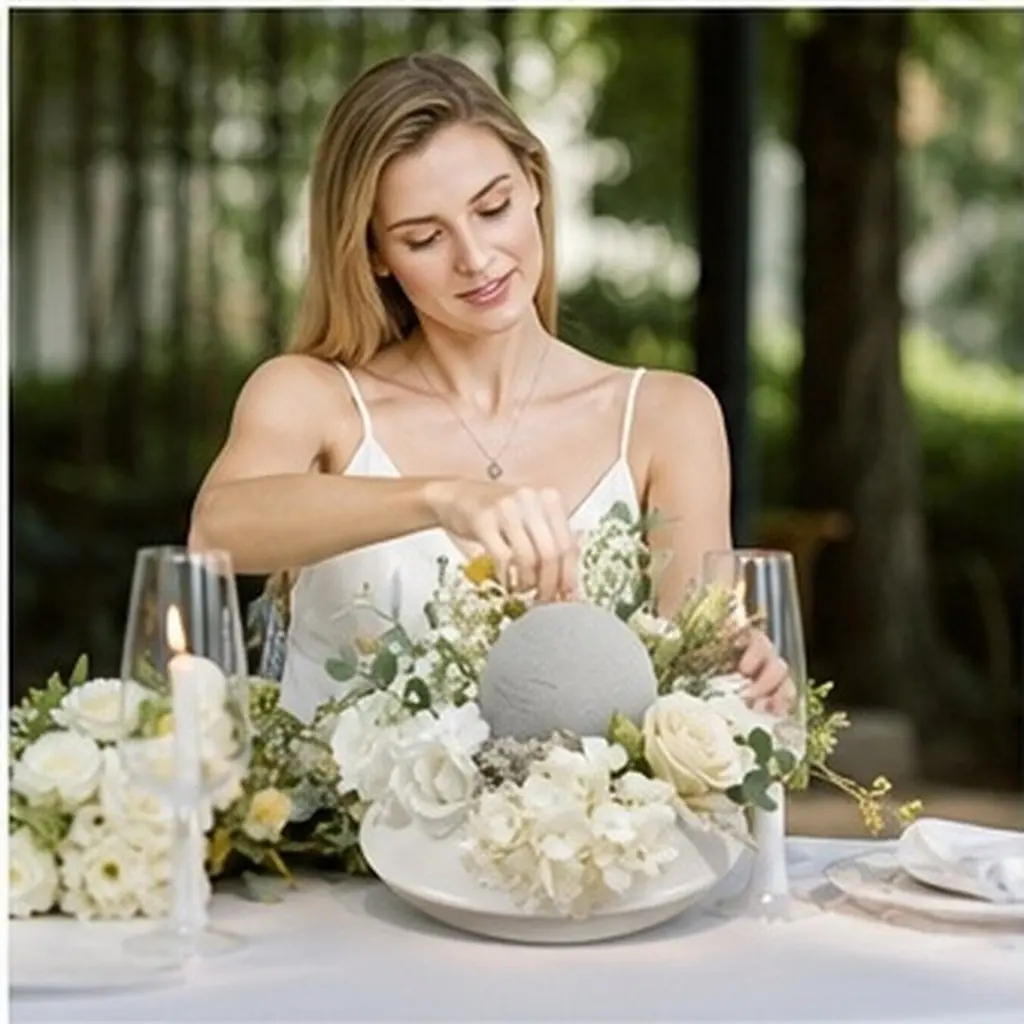 2Pcs Wedding Floral Foam Balls Dry Round Spherical Foam Blocks for Fresh Flower Arrangements Garden Decor Vase Filler
