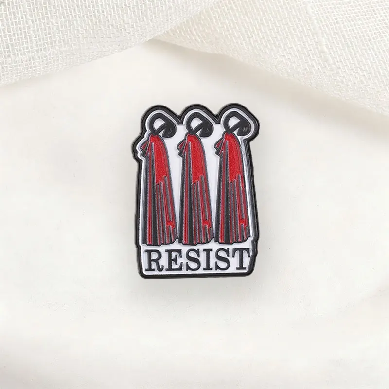 RESIST Handmaid Tale Badge Feminism Activity Enthusiasts Enamel Pins Fashion Lapel Metal Brooches Backpack Clothes Jewelry Gift