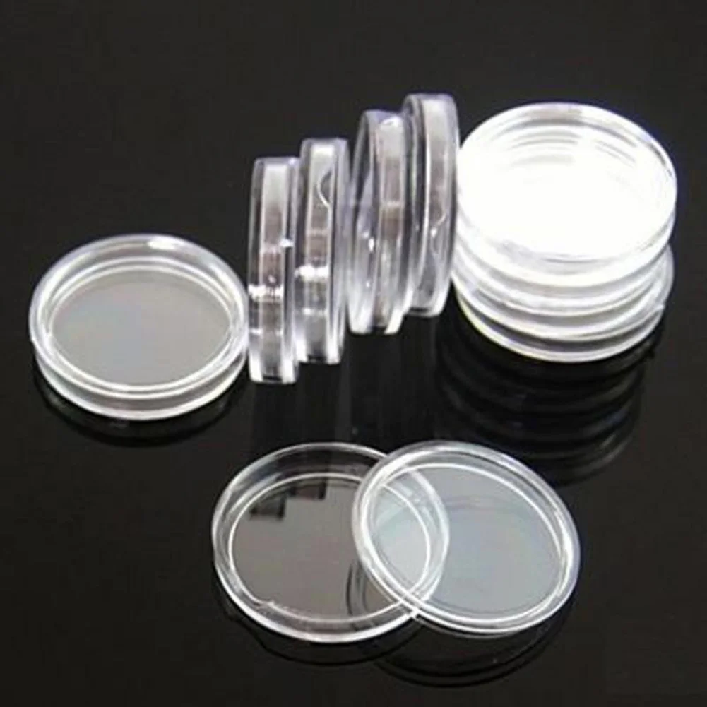 Coin Holder Capsules Box 21mm Storage Clear Clear Coin Holder Capsules Box Round Display Cases For Collectibles