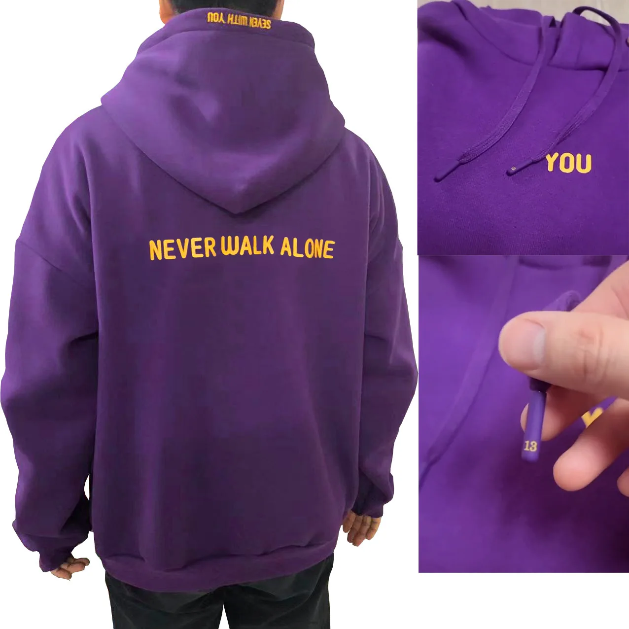 Explosio Original Hoodie Printed Seven With You 13 You Never Walk Alone Digital File Jimin Merch For Fans Card Purple Sweatshirt view 4