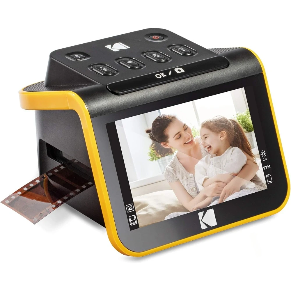 Digital Film Scanner, Film and Slide Scanner with 5” LCD Screen, Convert Color & B&W Negatives & Slides 35mm