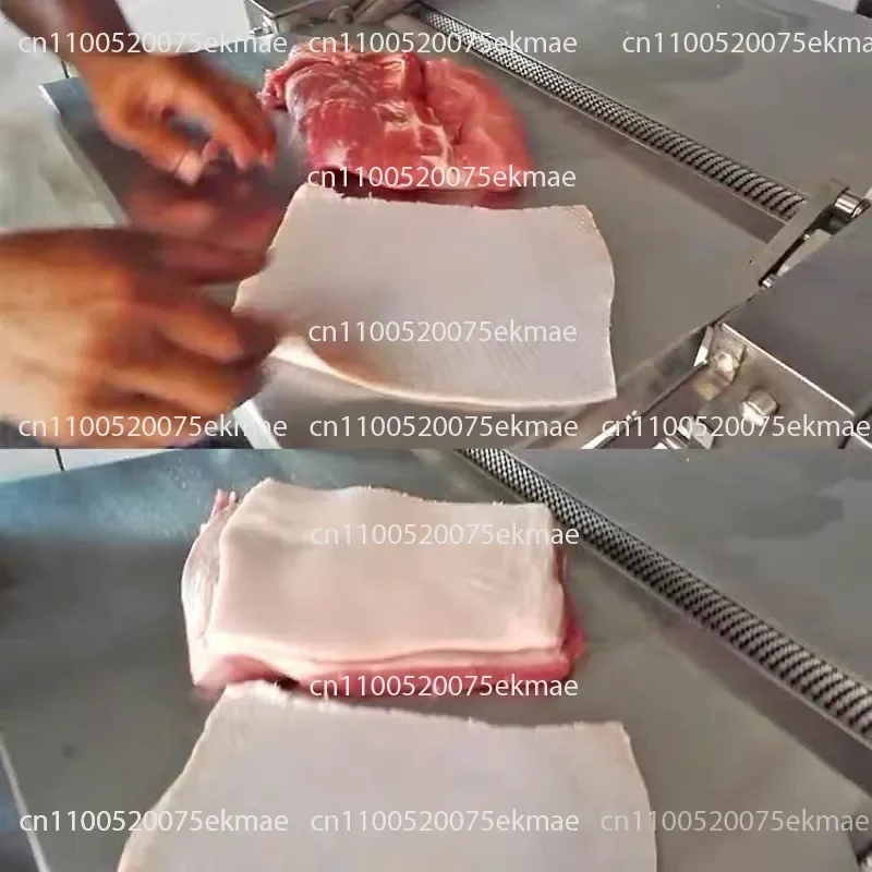 Desktop pork peeling machine with skin, continuous beef opening machine 300 type pork peeling machine