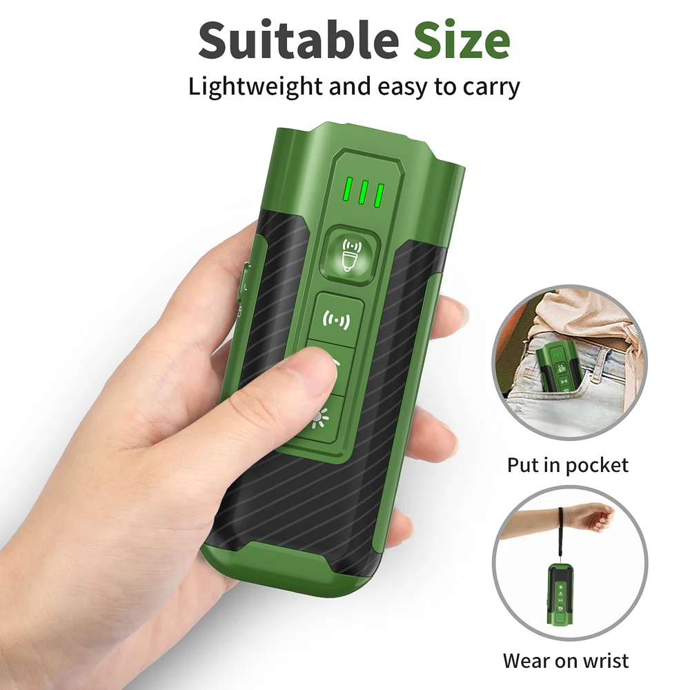 Ultrasonic Dog Repeller Electro Shock Devices Rechargeable Flashlight Lamp Electric Shocker Self Defense antiladridos for dogs