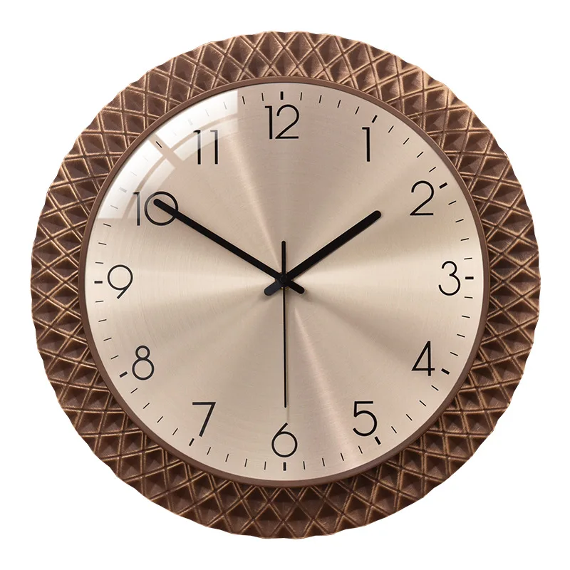 American retro living room silent wall clock home wall watch wall decoration pendant quartz clock home personalized clock