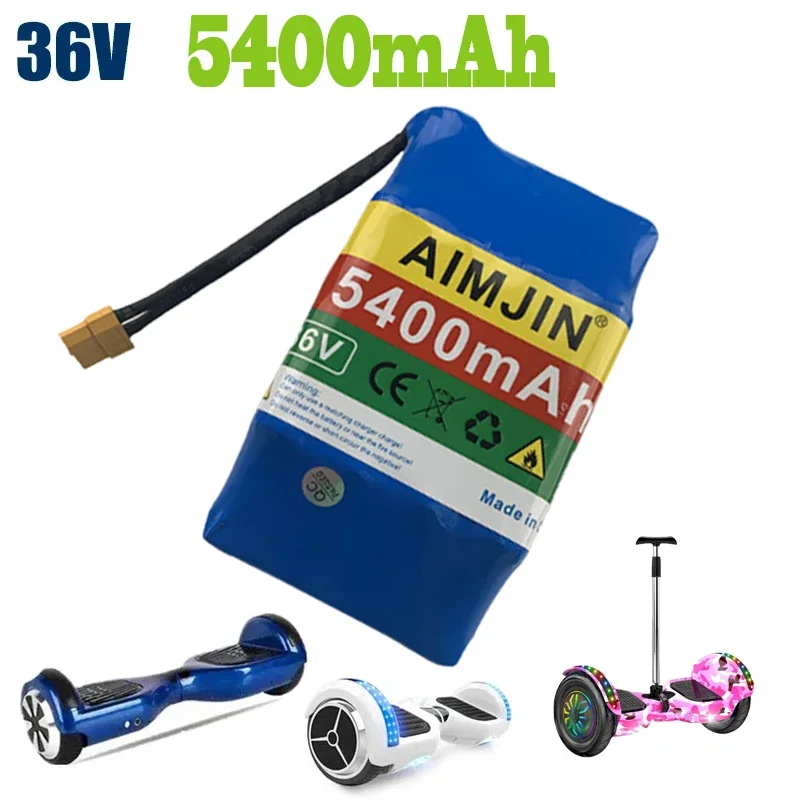 

Rechargeable Battery 36V 5.4Ah Lithium ion Battery Used For self Balancing Electric Scooters And Air Cushion Unicycles