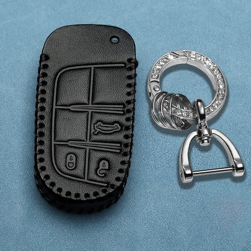 

For Fiat 500 key set car modification diamond key ring fob
