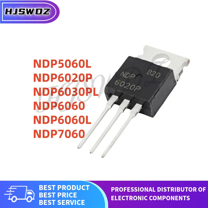 10 unids/lote 100% calidad NDP5060L NDP6060 NDP6060L NDP6030PL NDP6020P NDP7060 TO-220 tubo MOS en Stock