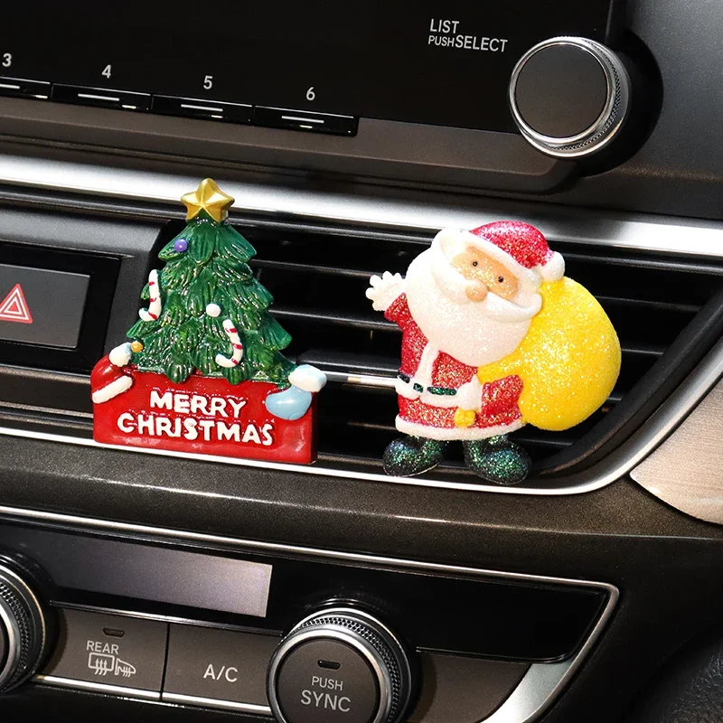 

Cute Santa Claus holiday gift princess car aromatherapy car out trend decoration diffuser clip car ornament