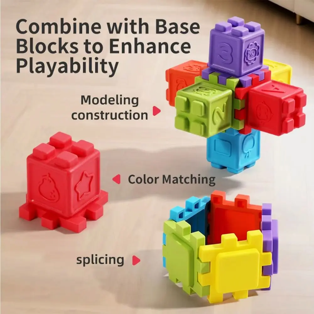 بازل أرقام الرياضيات الحسابية المصنوع يدويًا من السيليكون مونتيسوري سيليكون ثلاثي الأبعاد لغز السلامة التعليمية الرقمية #2