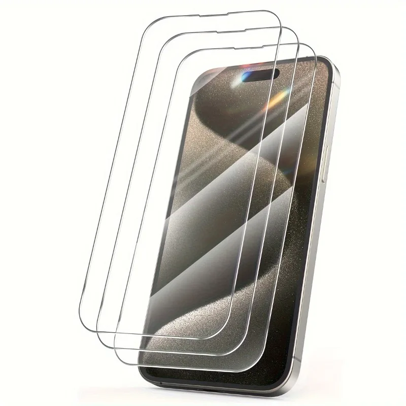 3Pcs Tempered Glass Screen Protector for IPhone 17 16 15 14 13 12 11 Pro Max XR XS Max 7 8Plus Phone Screen Protector Glass