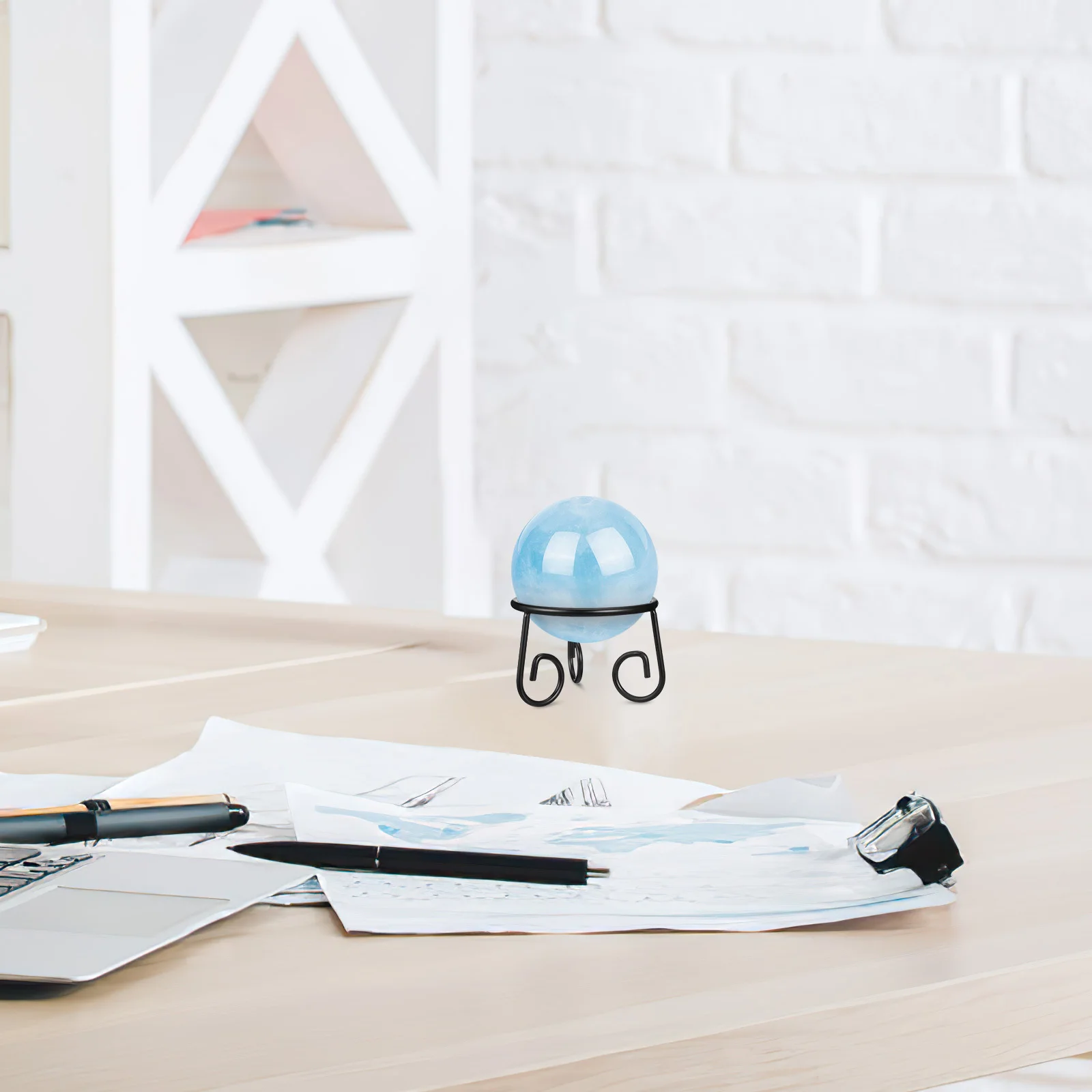 حامل كرة تزيين حديدي متعدد الوظائف حامل كروي كريستالي لتزيين المنزل طويل الأمد والحفلات حامل كرة التحديق #1