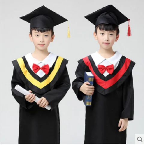 Kindergarten Student Clothes Graduation Photo Boys  Girls Gown of Doctor Degree Primary and Secondary School Student Graduation