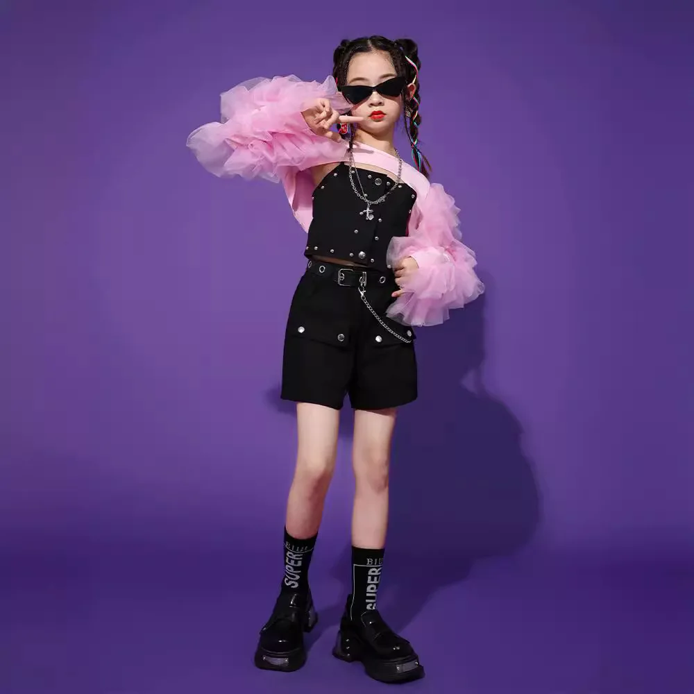 

Детский комплект костюмов для джазовых танцев, модный показ модели для девочек, модная одежда, детские костюмы для подиума