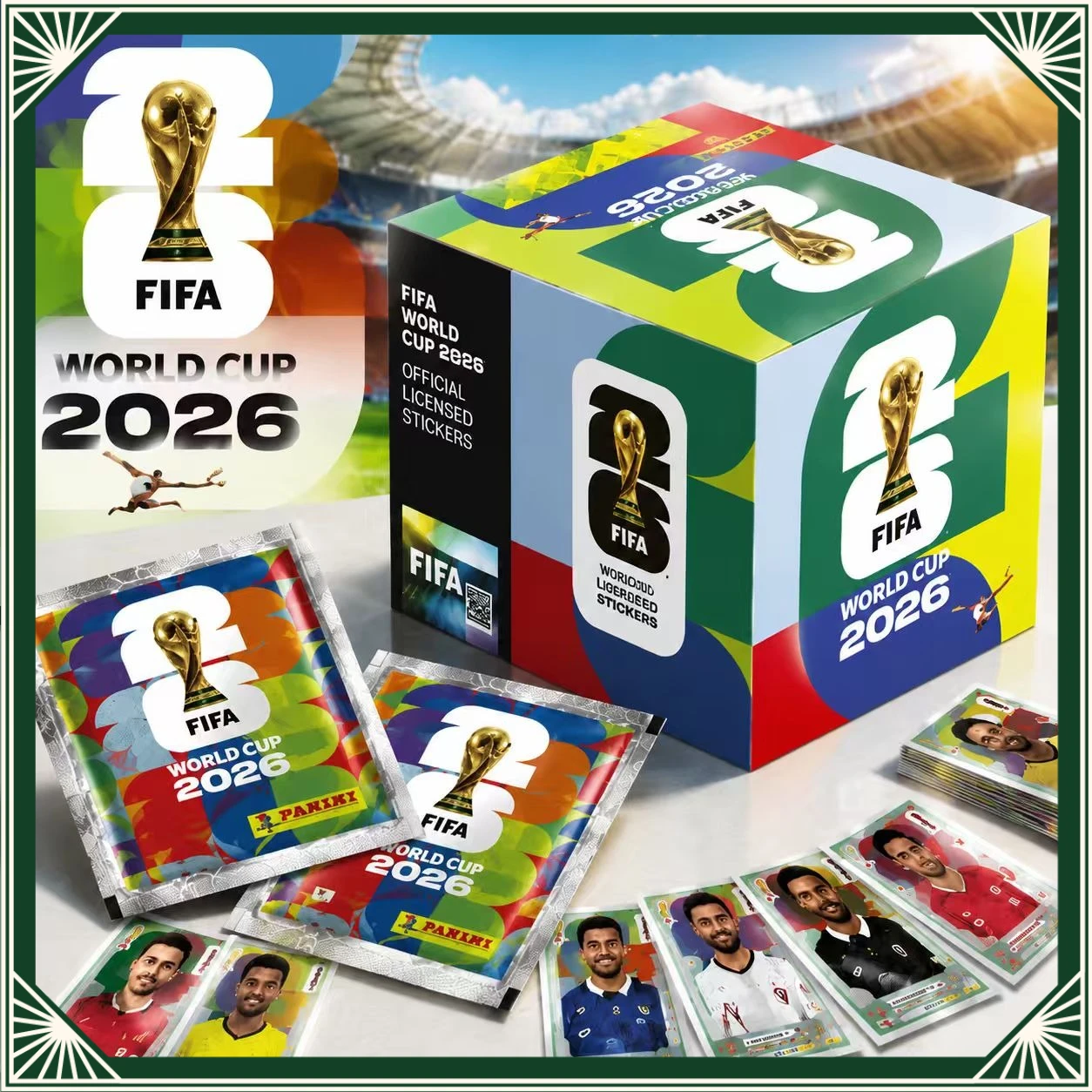 Hot Genuine Panini 2026 FIFA World Cup Official Soccer Stickers Card Original Box Limited Sticker Album Collect Football Tcg Toy