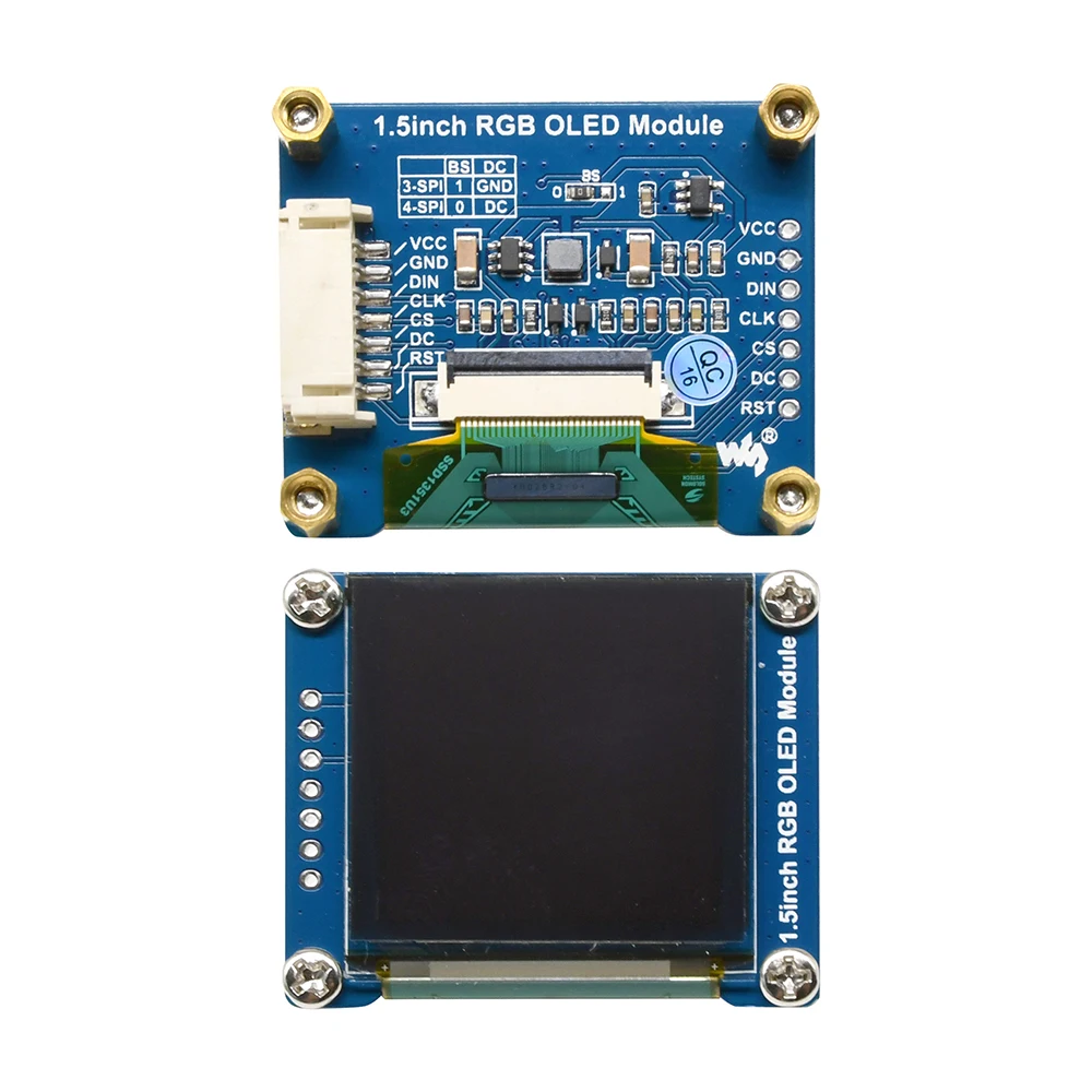 Módulo de exibição oled rgb de 1.5 polegadas, tela lcd 128*128 rgb para arduino ssd1351 placa lcd interface spi cor completa hd oled