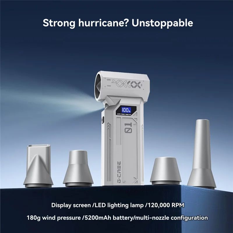 AT82-Spolverino elettrico ricaricabile 120000 giri/min Mini Turbo Violent Ventilatore Superjet Dry a 4 velocità per tastiere di camion