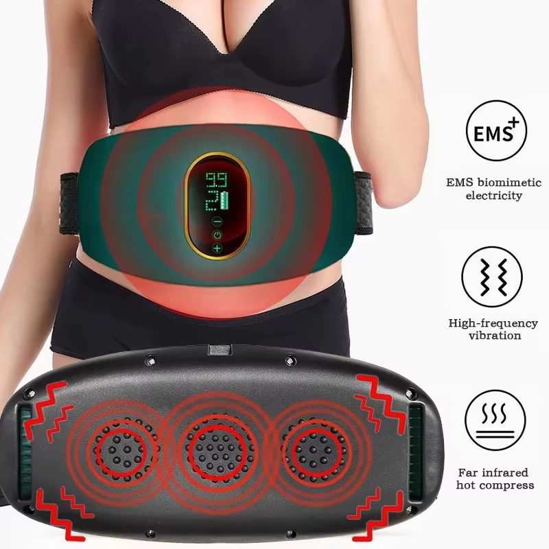 Перезаряжаемый поясной ремень, машина для похудения, талии, фитнес-массажер, инструмент для похудения и коррекции фигуры, облегчение запоров