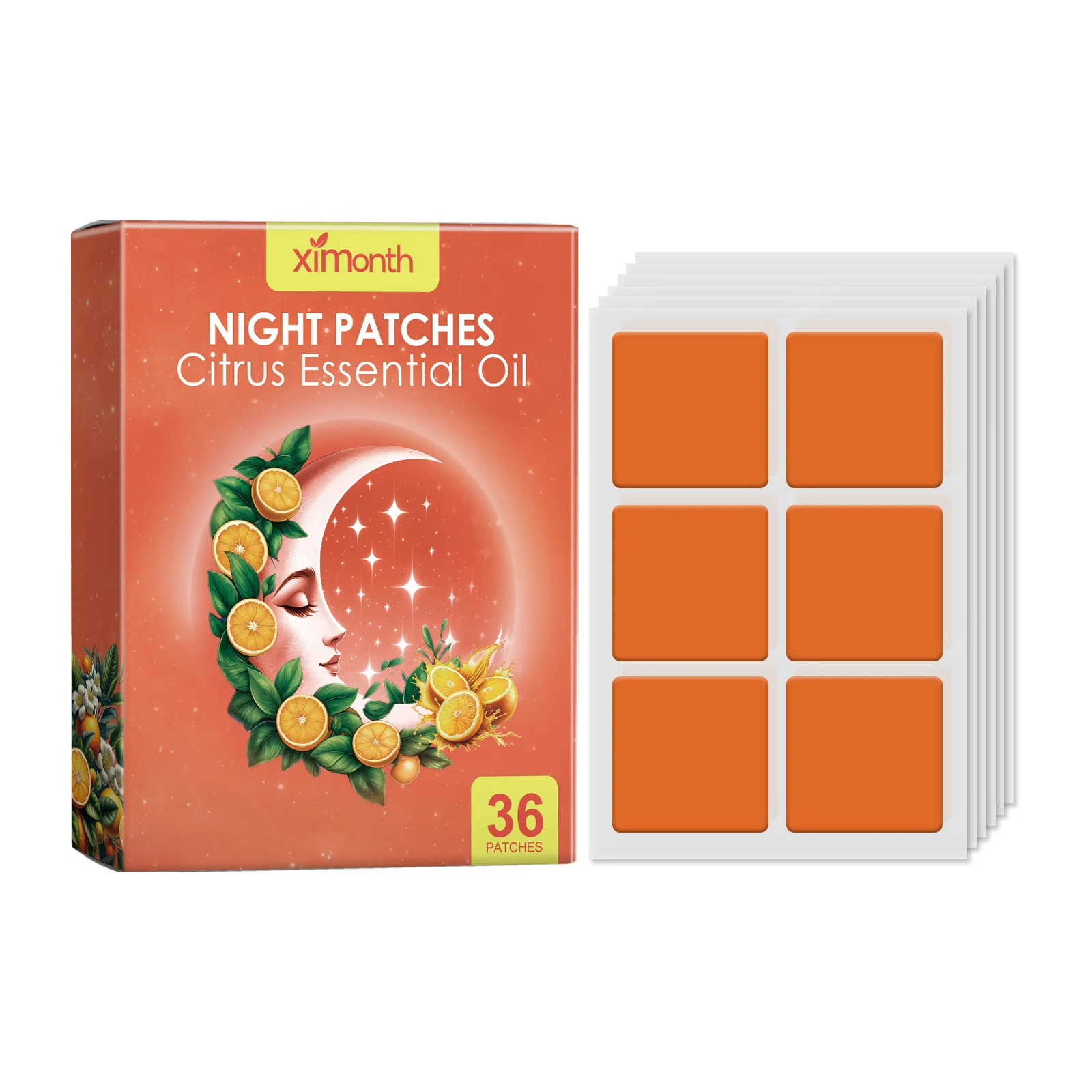 Citrus Night Patches, suitable for all skin types and both men and women, contain chamomile, hops, rose, and valerian to nourish