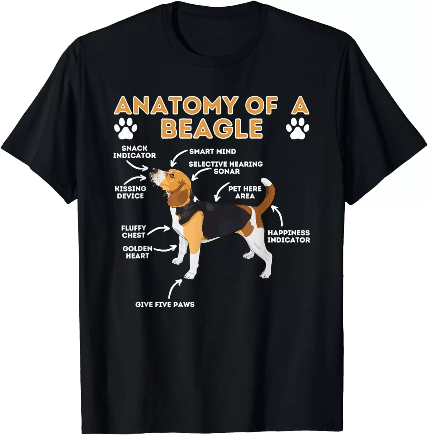 Anatomy Of A Beagle - Funny Beagle Dog Lover Pet Owner Gift Men's T-Shirt S-5XL