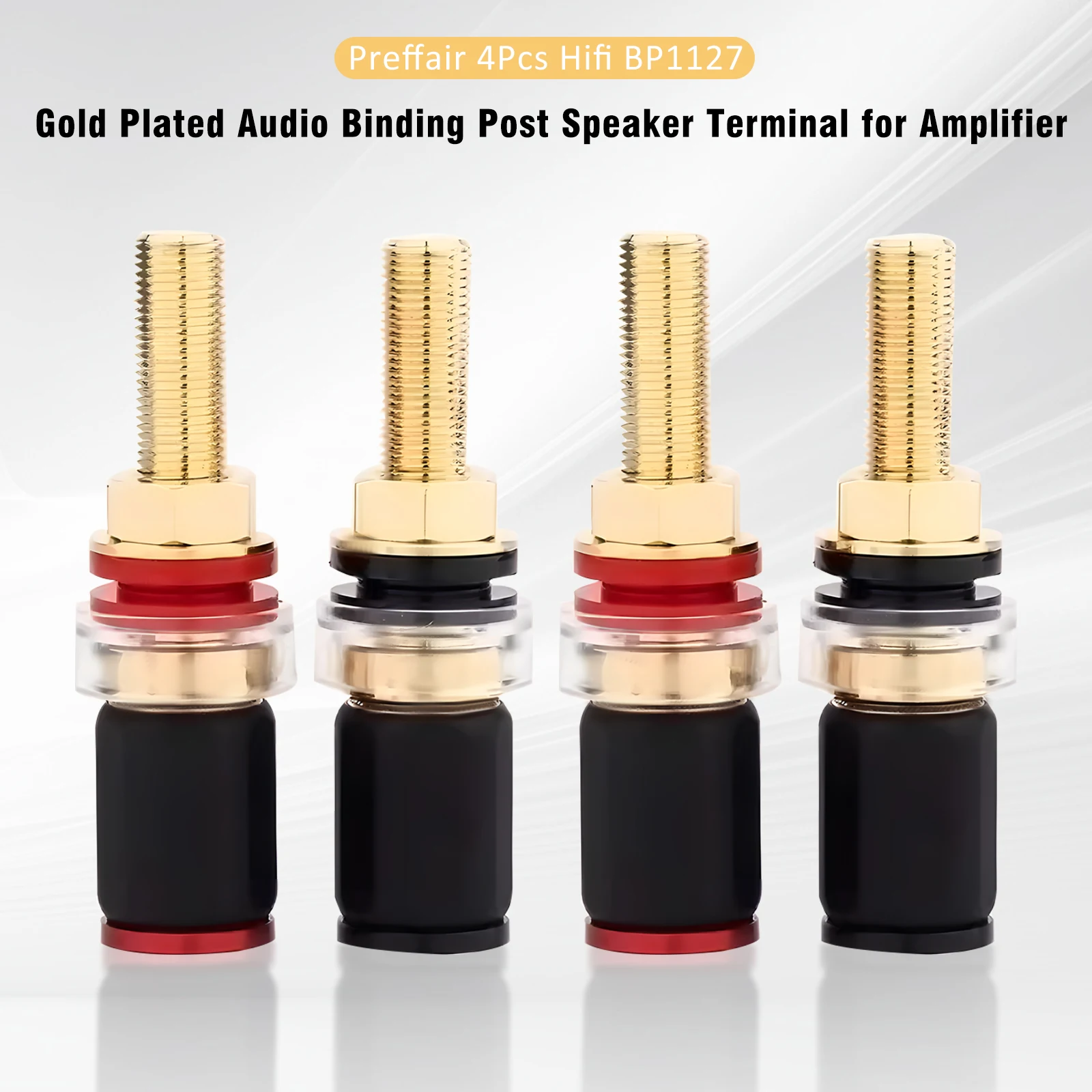 HIFI Audio Binding Post Amplifier Banana Plug Socket Terminal Gold Plated Terminal Female Banana Jack Connector