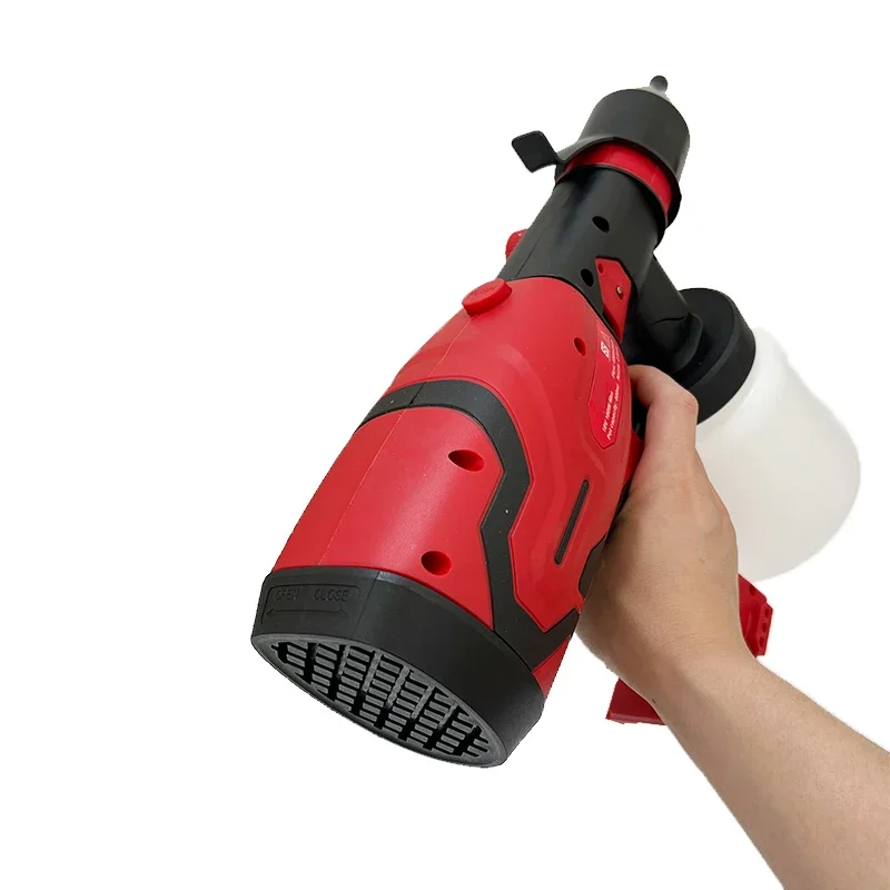 For Milwaukee 800ML Cordless Electric Spray Gun High Power Paint Sprayer Portable Auto Furniture Steel Coating Airbrush