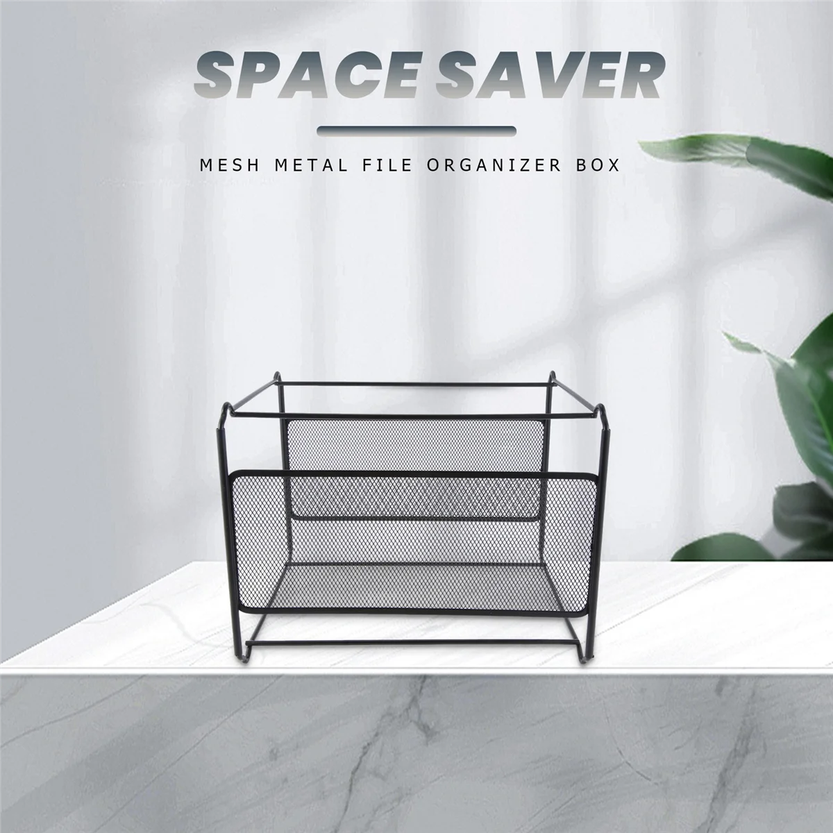 Venda quente a4 malha de metal arquivo organizador caixa pendurado pasta de arquivo caixa de armazenamento de mesa titular prateleira armazenamento para escritório casa