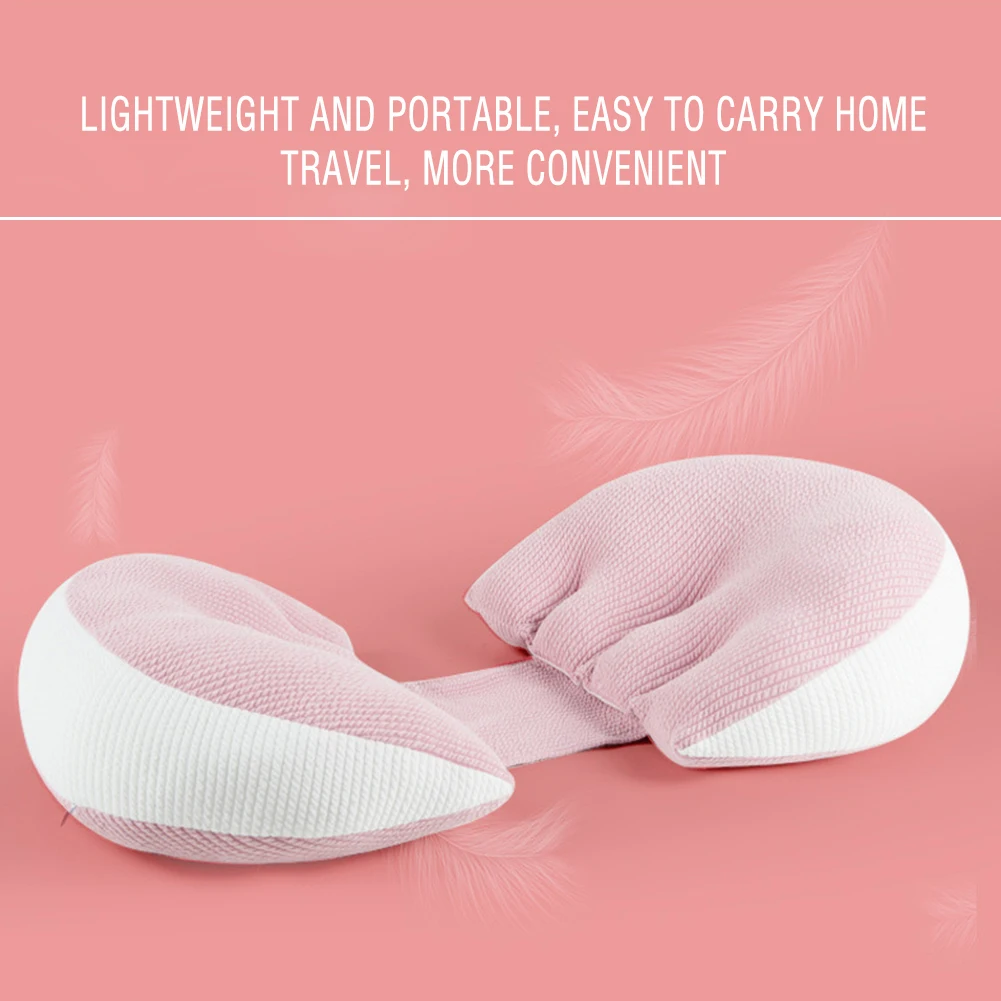 Side Sleeping Support Pillow For Pregnant Women Body Bamboo Fiber Cotton Solid Colored Maternity Pillows Pregnancy Side Sleepers