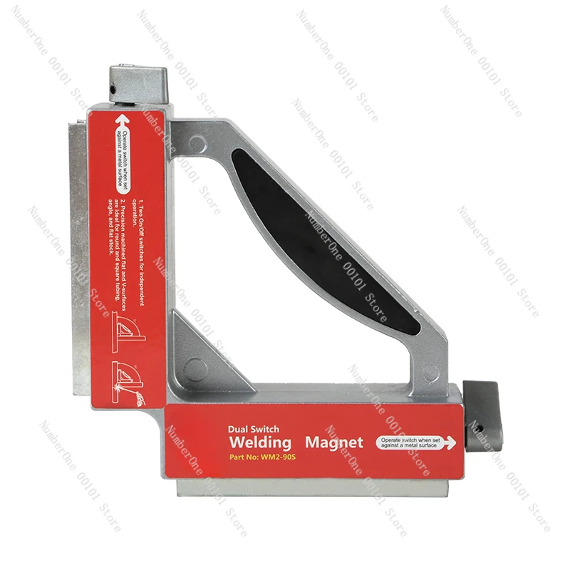 Double Switch Magnetic Controllable Welding Holder Strong Magnetic Right Angle Positioning Electric Welding Fixture